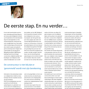 De eerste stap. En nu verder - Column