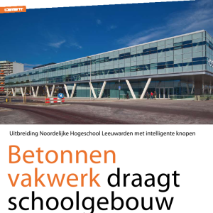 Betonnen vakwerk draagt schoolgebouw