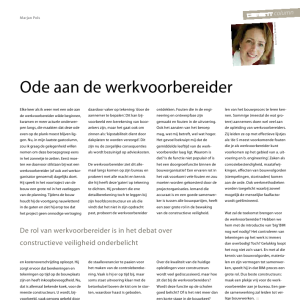 Ode aan de werkvoorbereider