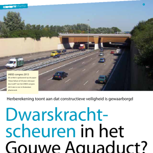 Dwarskrachtscheuren in het Gouwe Aquaduct?