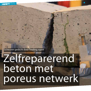 Zelfreparerend beton met poreus netwerk
