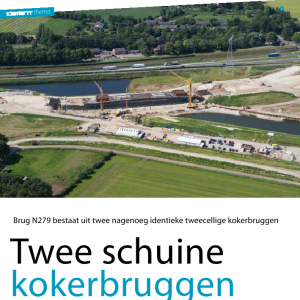 Twee schuine kokerbruggen