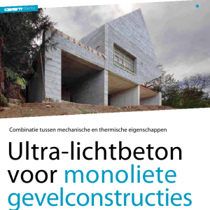 Ultra-lichtbeton voor monoliete gevelconstructies