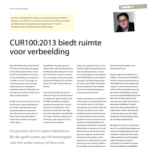 CUR100:2013 biedt ruimte voor verbeelding