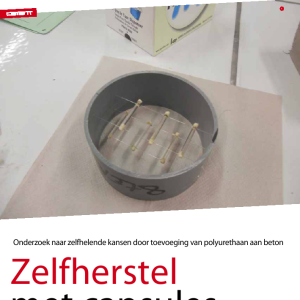 Zelfherstel met capsules in beton