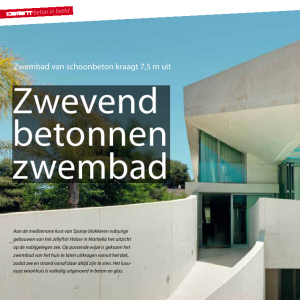 Zwevend betonnen zwembad