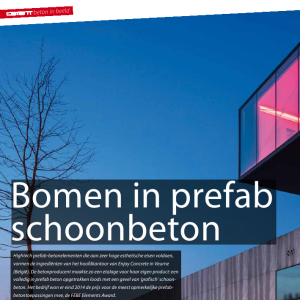 Bomen in prefab schoonbeton
