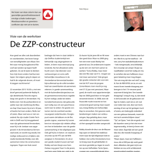 De ZZP-constructeur - Column Rob Nijsse