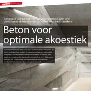 Beton voor optimale akoestiek