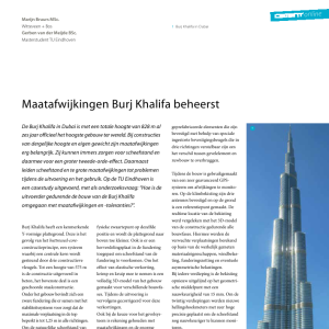 Maatafwijkingen Burj Khalifa beheerst