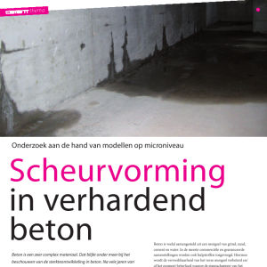 Scheurvorming in verhardend beton