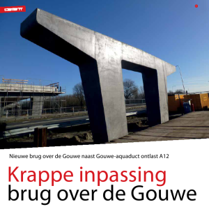 Krappe inpassing brug over de Gouwe
