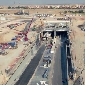 Boortunnel onder het Suezkanaal