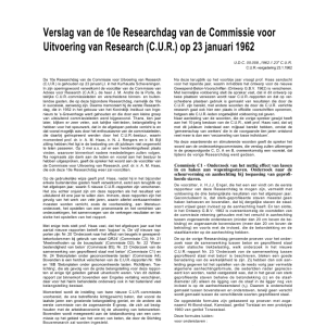 Verslag van de 10e Researchdag van de Commissie voor Uitvoering van Research (CUR) op 23 januari