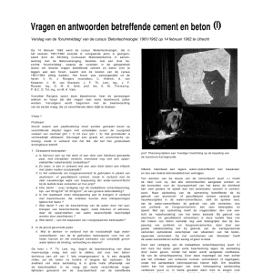 Vragen en antwoorden betreffende cement en beton (I)