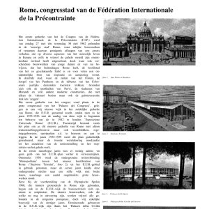 Rome, congresstad van de Fédération Internationale de la Précontrainte