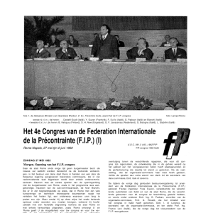 Het 4e Congres van de Fédération Internationale de la Précontrainte (FIP) (I)
