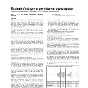 Maximale afmetingen en gewichten van wegtransporten