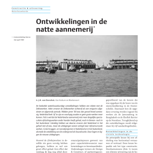 Ontwikkelingen in de natte aannemerij