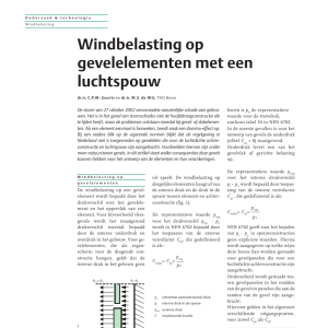 Windbelasting op gevelelementen met een luchtspouw