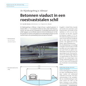 Betonnen viaduct in een roestvaststalen schil