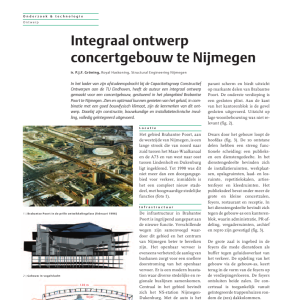 Integraal ontwerp concertgebouw te Nijmegen