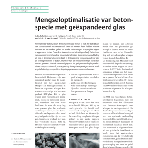 Mengseloptimalisatie betonspecie met geexpandeerd glas