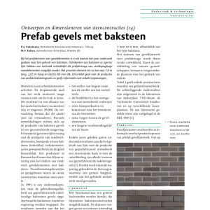 Prefab gevels met baksteen