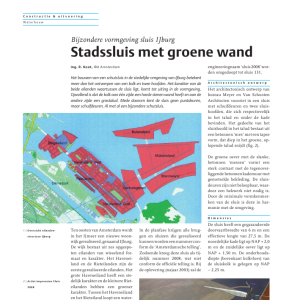 Stadssluis met groene wand