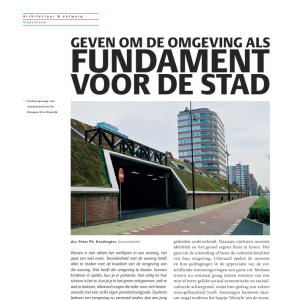 Geven om de omgeving als fundament voor de stad