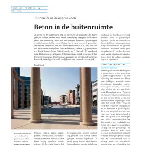 Beton in de buitenruimte-Innovaties in betonproducten