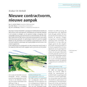 Nieuwe contractvorm nieuwe aanpak