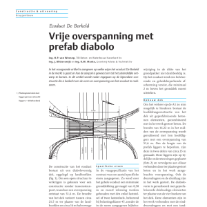 Vrije overspanning met prefab diabolo