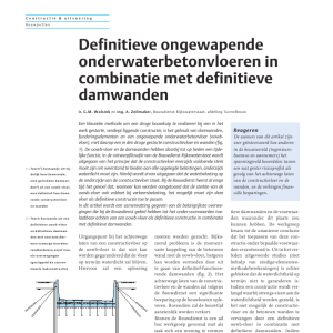 Def ongewapende onderwaterbetonvloeren icm def damwanden