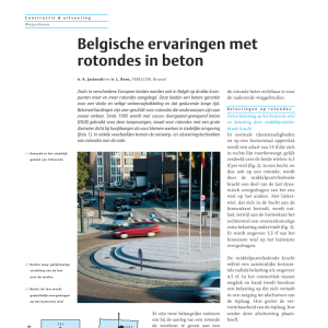 Belgische ervaringen met rotondes in beton