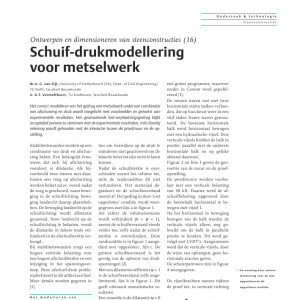 Schuif-drukmodellering voor metselwerk