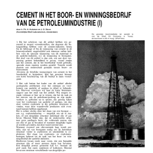 Cement in het boor- en winningsbedrijf van de petroleumindustrie