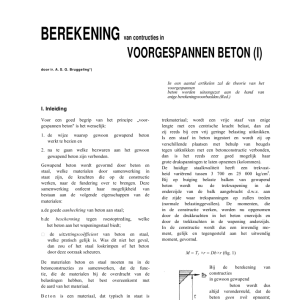 Berekening van constructies in voorgespannen beton (I)