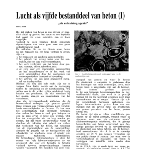 Lucht als vijfde bestanddeel van beton (I)