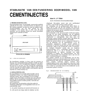 Stabilisatie van een fundering door middel van cementinjecties