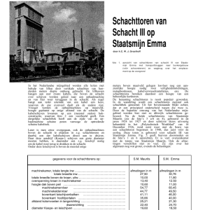 Schachttoren van schacht III op staatsmijn Emma