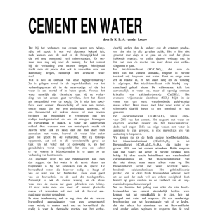 Cement en water