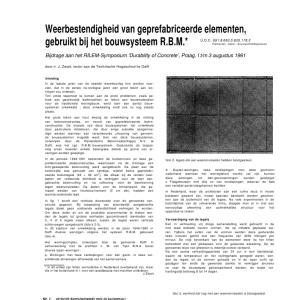 Weerbestendigheid van geprefabriceerde elementen, gebruikt bij het bouwsysteem RBM