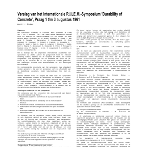 Verslag van het Internationale RILEM-Symposium 'Durability of Concrete', Praag, 1augustus