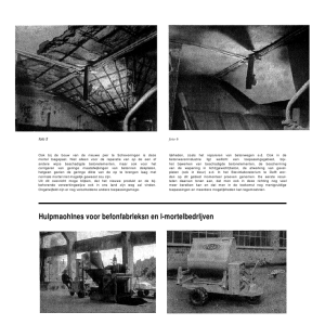 Hulpmachines voor betonfabrieken en -mortelbedrijven