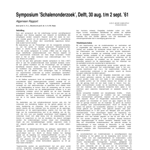 Symposium 'Schalenonderzoek', Delft, 30 aug t-m 2 sept '61
