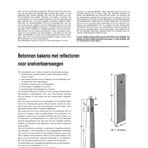 Betonnen bakens met reflectoren voor snelverkeerswegen