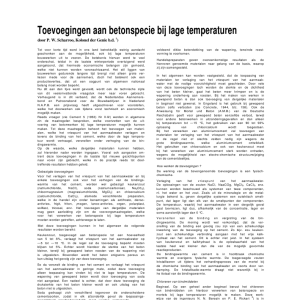 Toevoegingen aan betonspecie bij lage temperaturen