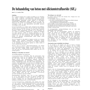 De behandeling van beton met siliciumtetrafluoride (SIF4)