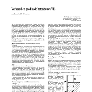 Verkeerd en goed in de betonbouw (VII)